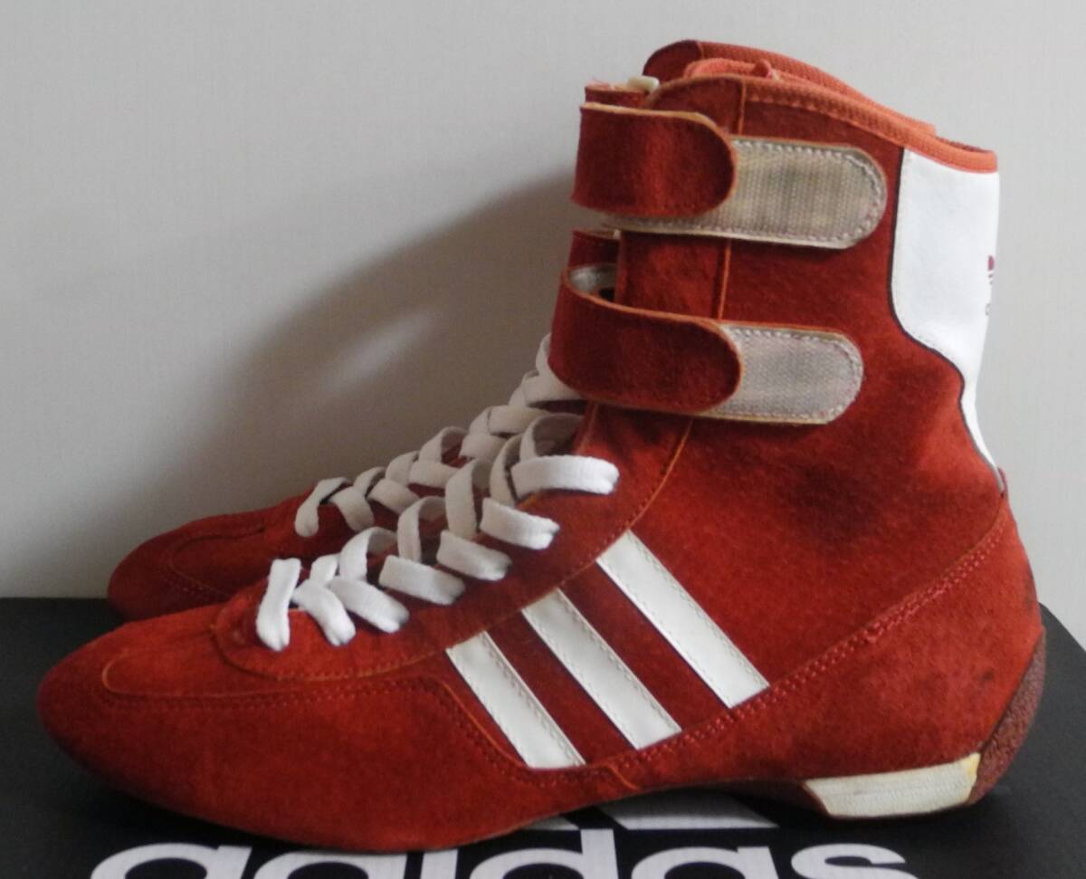 西ドイツ製 モンツァ 1980年代 JP26.0~26.5cm ビンテージ 赤 adidas vintage monza 1980s レーシングシューズ ドライビングシューズ拍卖