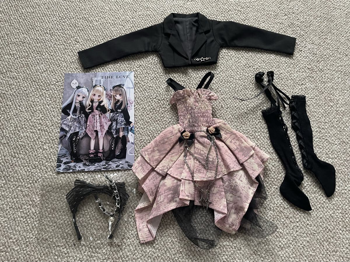 Pink Love 地雷系 1/4bjd未知万一 熊妹 四分 mdd 普四 アウトフィット 衣装 洋服 服 BJD ドレスセット拍卖