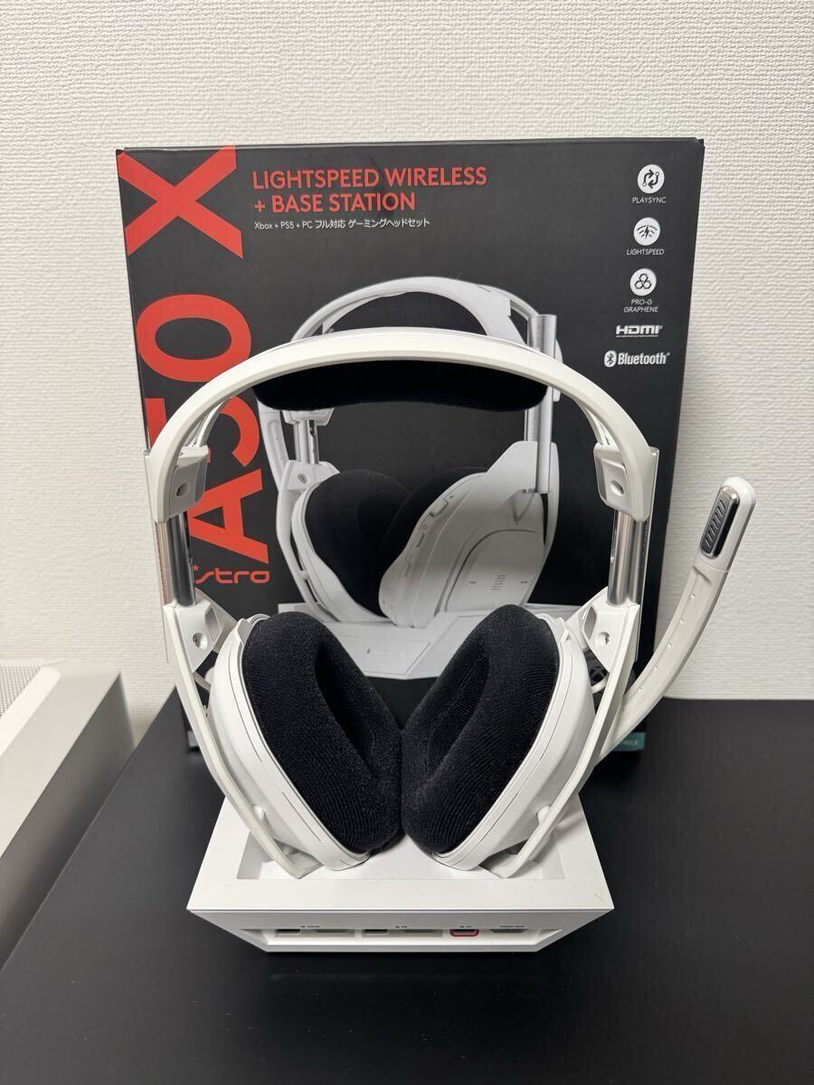 ASTRO ゲーミングヘッドセット A50 X ホワイト 一度接続したのみ新品同様品 送料無料 1円スタート LIGHTSPEED ワイヤレス Logicool G PS5拍卖