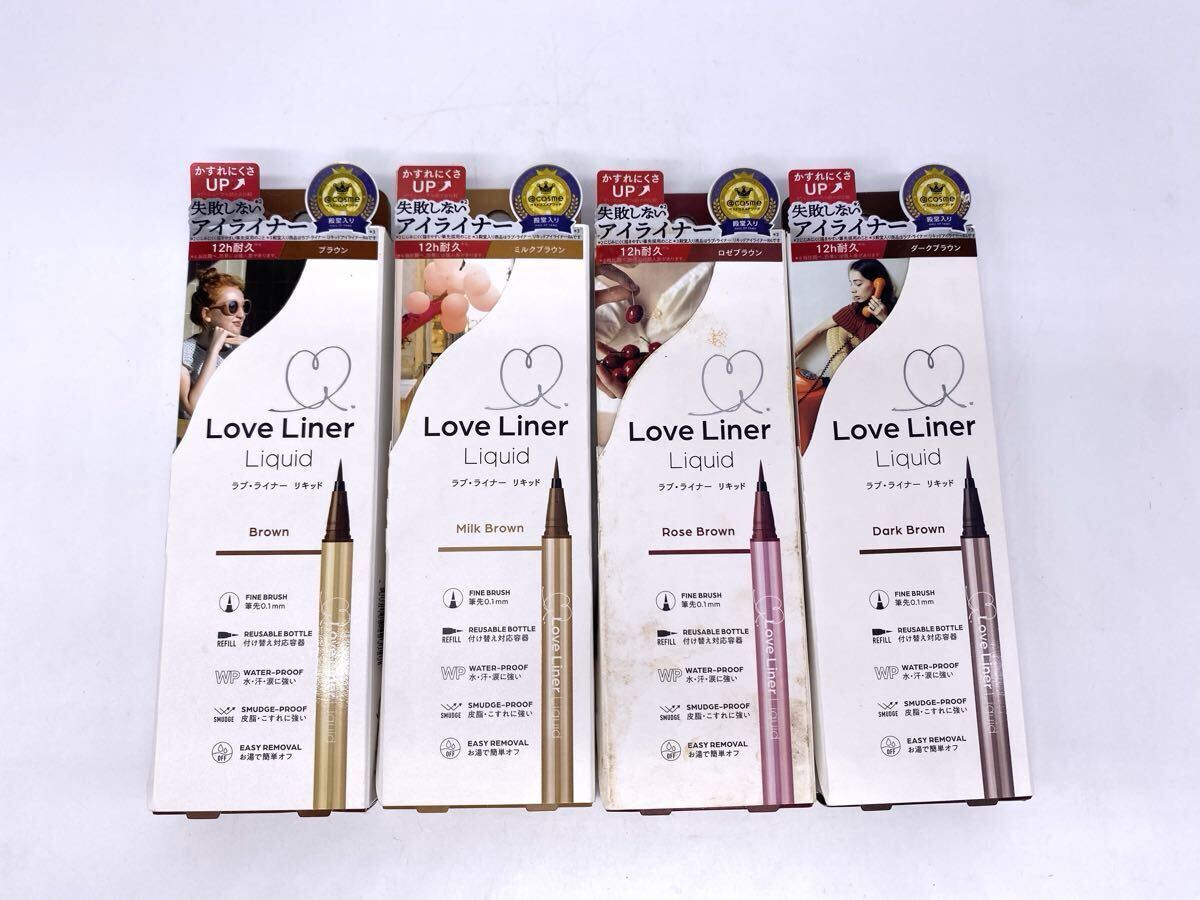 【未使用】 Love Liner Liquid ラブ・ライナー リキッドアイライナー R5 ブラウン ミルクブラウン ローズブラウン ダークブラウン 2273拍卖