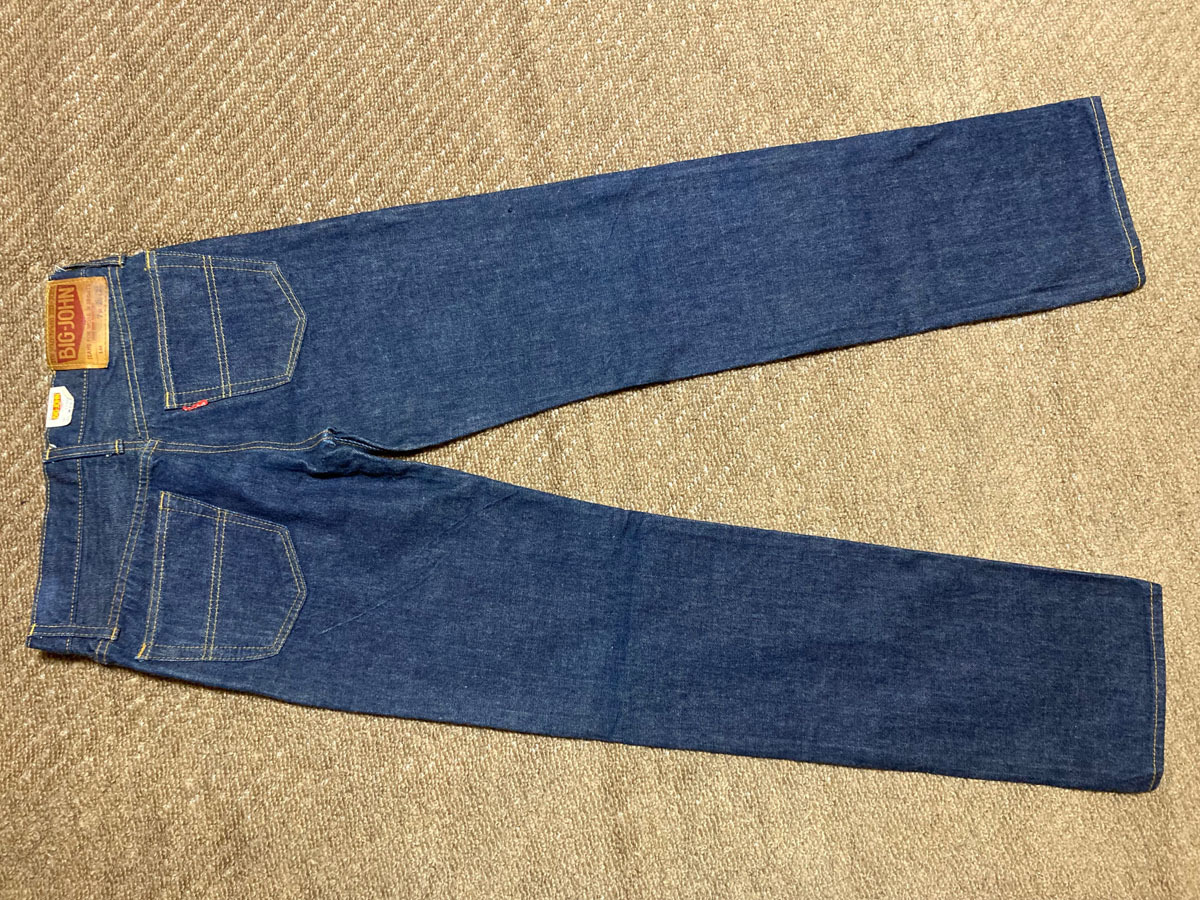 ♪未着用新品 70〜80年代 日本製 Made in JAPAN BIG JOHN DENIM Lot.7 (11001) ビッグジョン 品名不詳 STRAIGHT JEANS 28×32♪拍卖