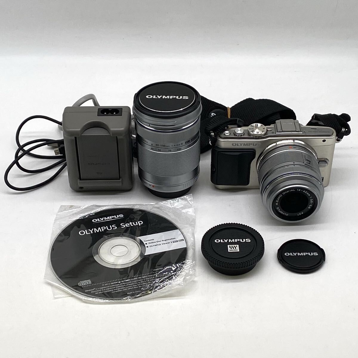 【5白21】1円スタート OLYMPUS / E-PL5 LENS 40-150mm 1:4-5.6 14-42mm 1:3.5-5.6 オリンパス デジタルカメラ デジカメ ミラーレス一眼拍卖