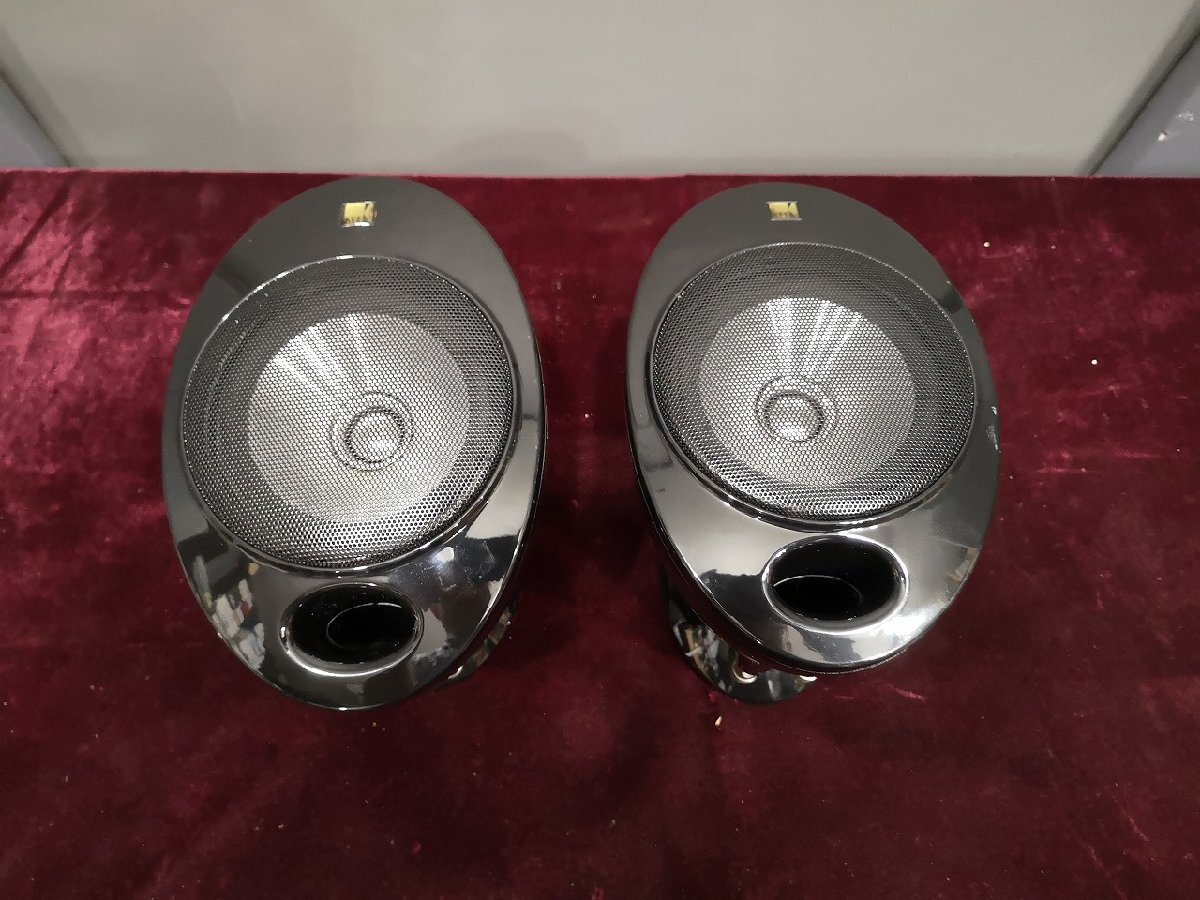 ◆店舗等にも最適・ウォールマウント・壁掛け対応◆KEF ケフ HTS2001.3 スピーカー 同軸 Uni-Q エッグ 卵型 ブラック 動作確認済◆下取歓迎拍卖