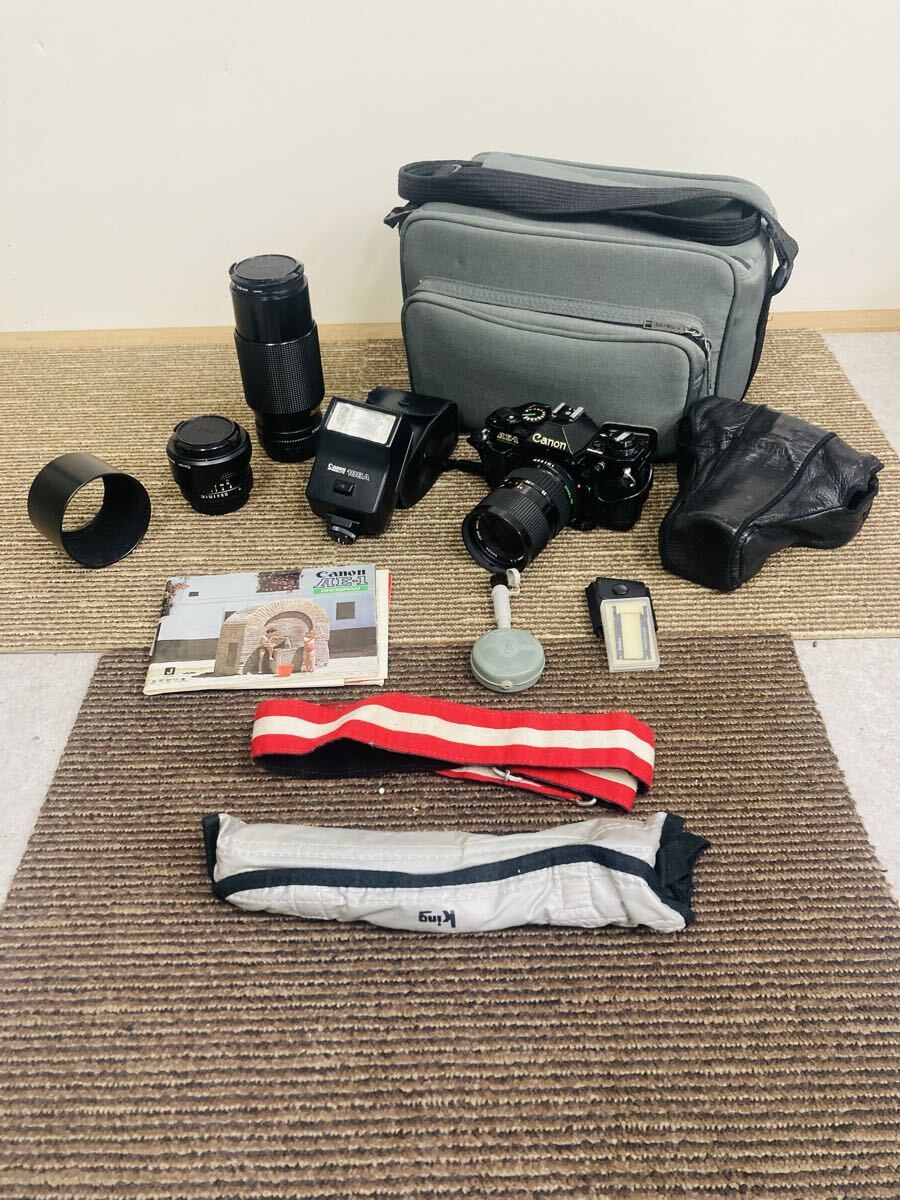 φ Canon AE-1 PROGRAM キャノン フィルム一眼レフカメラ フィルムカメラ 一眼レフカメラ レンズ 24mm 35-70mm 70-210mm 通電未確認拍卖