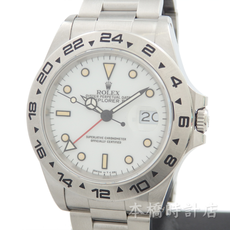 【中古】ロレックス ROLEX 16550 エクスプローラーⅡ EXPLORERⅡ R番 箱・保証書(1988年8月)付 OH済み拍卖