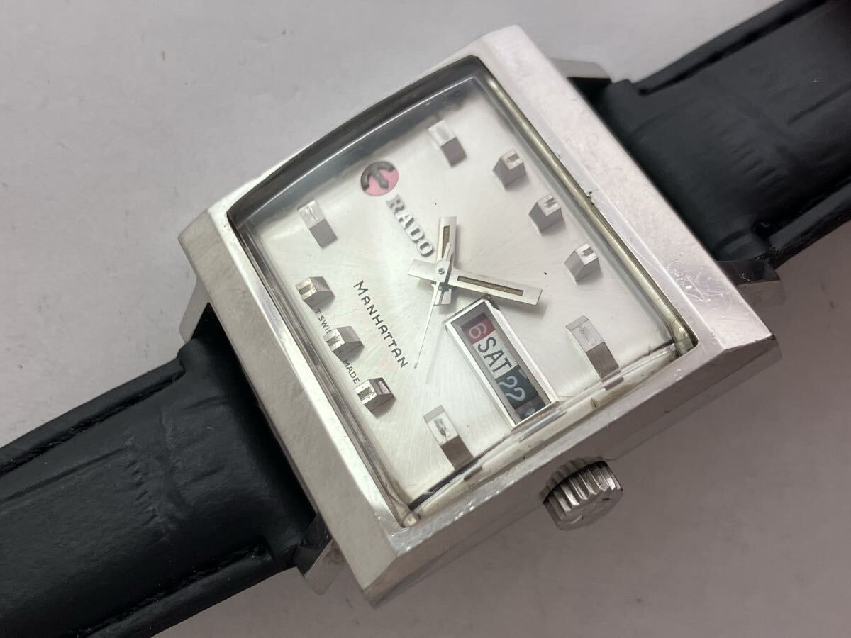 ラドー RADO MANHATTAN マンハッタン 自動巻き 腕時計 自動巻 デイデイト 分解掃除済 cal.2789 機械式 ヴィンテージ OH済 1円〜拍卖