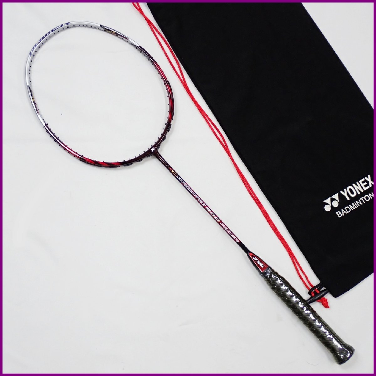★未使用 YONEX/ヨネックス ARMORTEC 900 POWER バドミントンラケット 3UG5/全長約67cm/ファイヤーレッド/ケース付き&1808901336拍卖