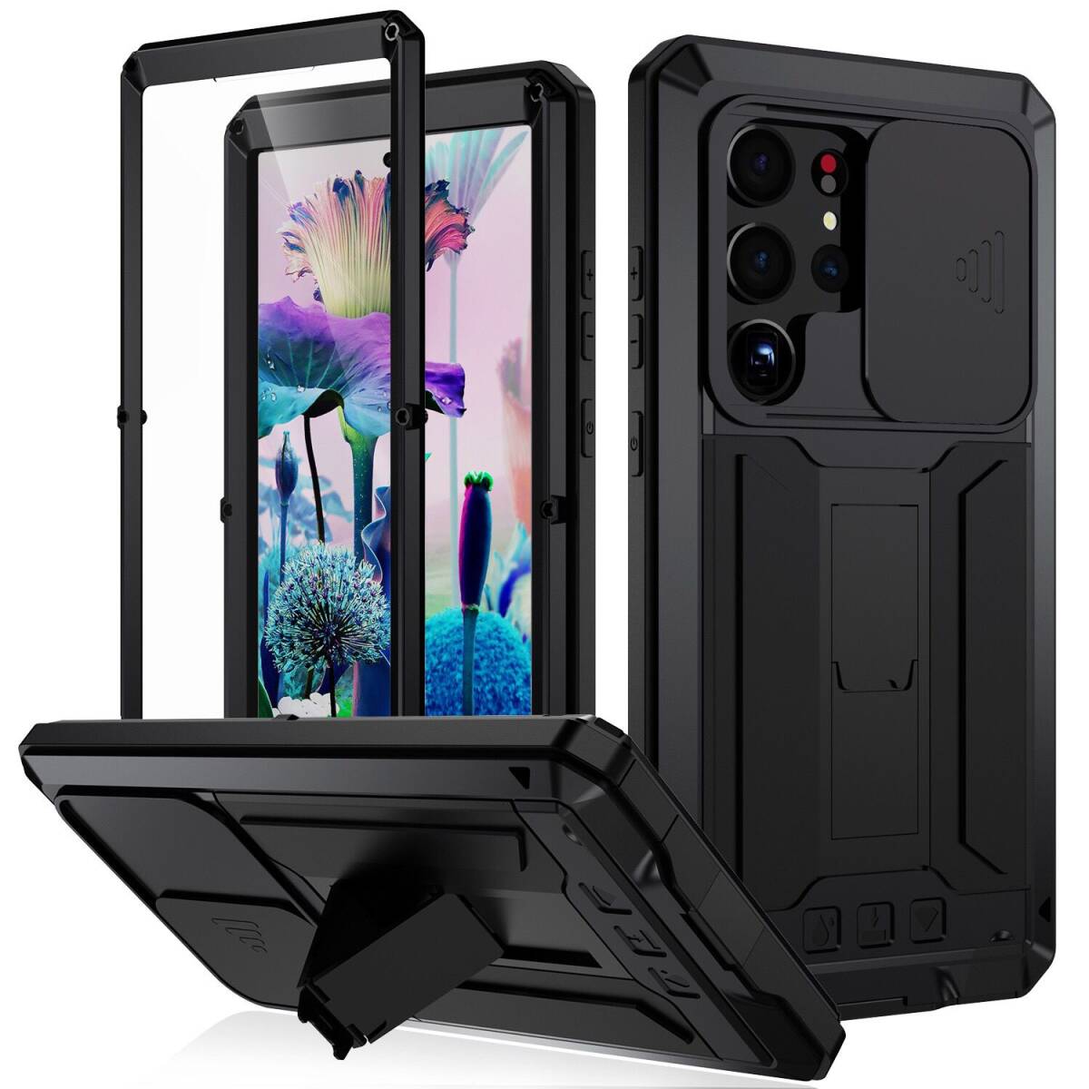 Galaxy S26 S25 S24 S23 S22 S21 Ultra Plus ケース アルミ合金 防水 防塵 防振 全面保護 耐衝撃 落下保護 ギャラクシー ウルトラ プラス拍卖