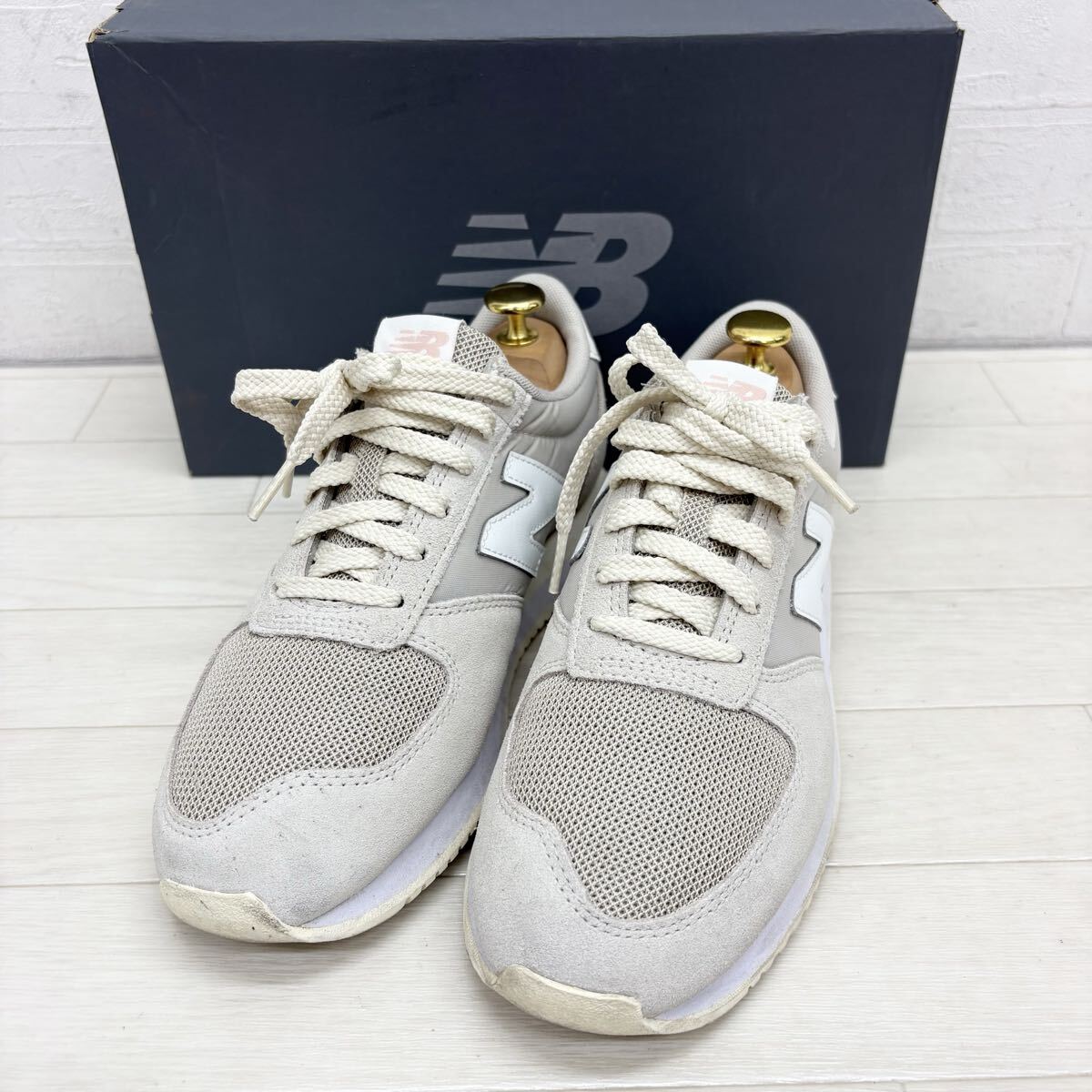 2118〓 箱付き new balance ニューバランス 420M スニーカー レディース サイズ24.5 ベージュ 靴 シューズ カジュアルシューズ拍卖