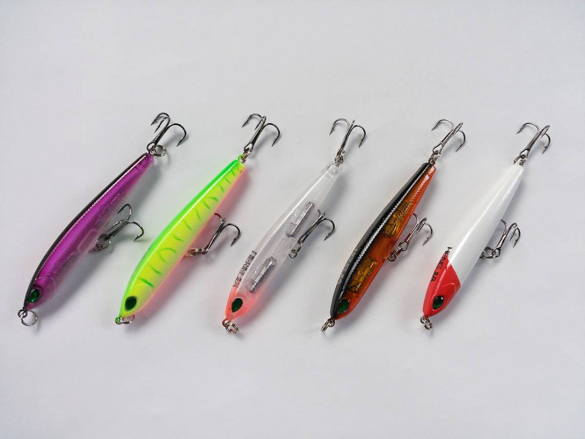 シンキングペンシル 細身 9g 7cm 5色 セット シンペン ペンシル ベイト シーバス 青物 根魚 フラットフィッシュ ミノー TypeB拍卖
