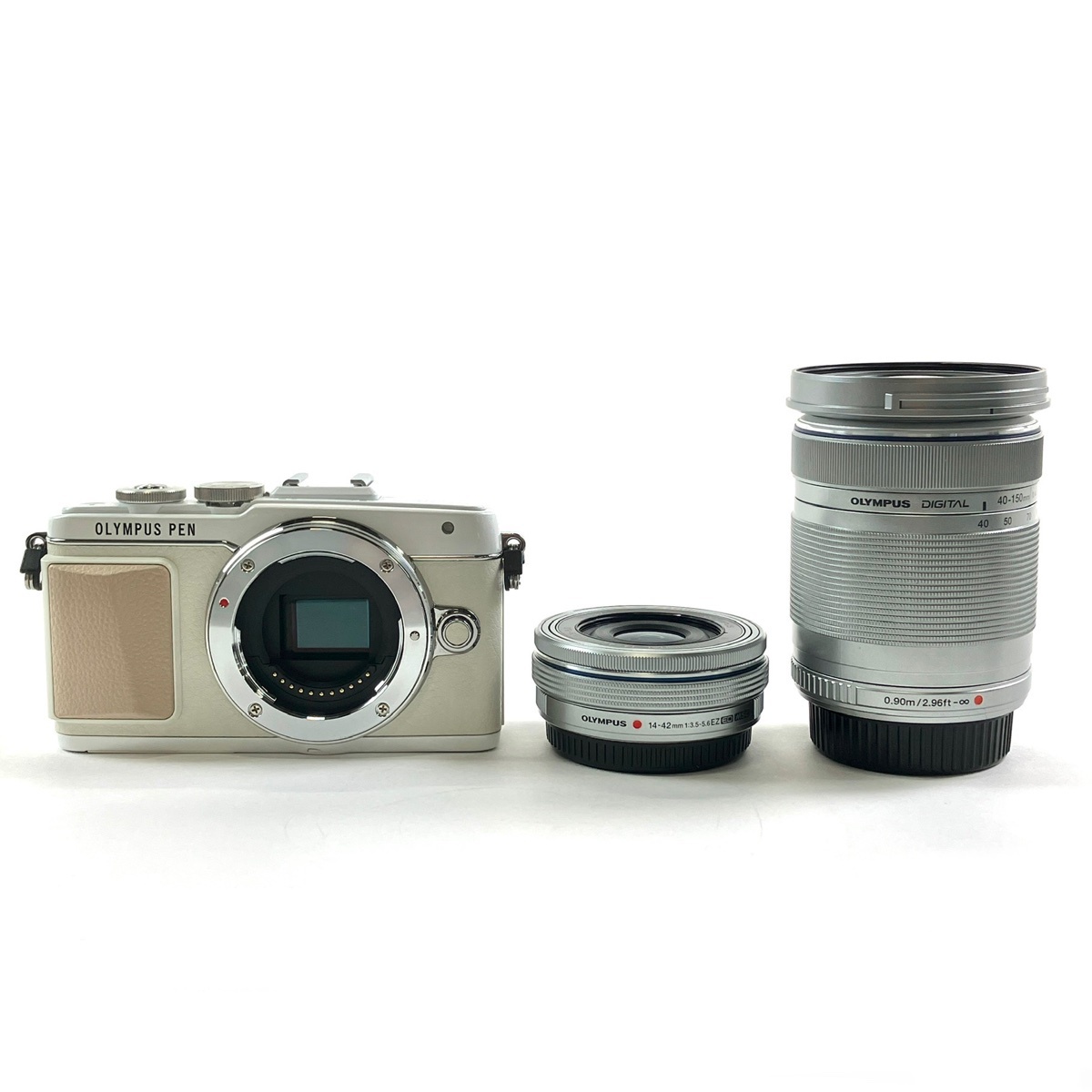 【1円】 オリンパス OLYMPUS PEN Lite E-PL7 EZダブルズームキット ホワイト デジタル ミラーレス 一眼カメラ 【中古】拍卖