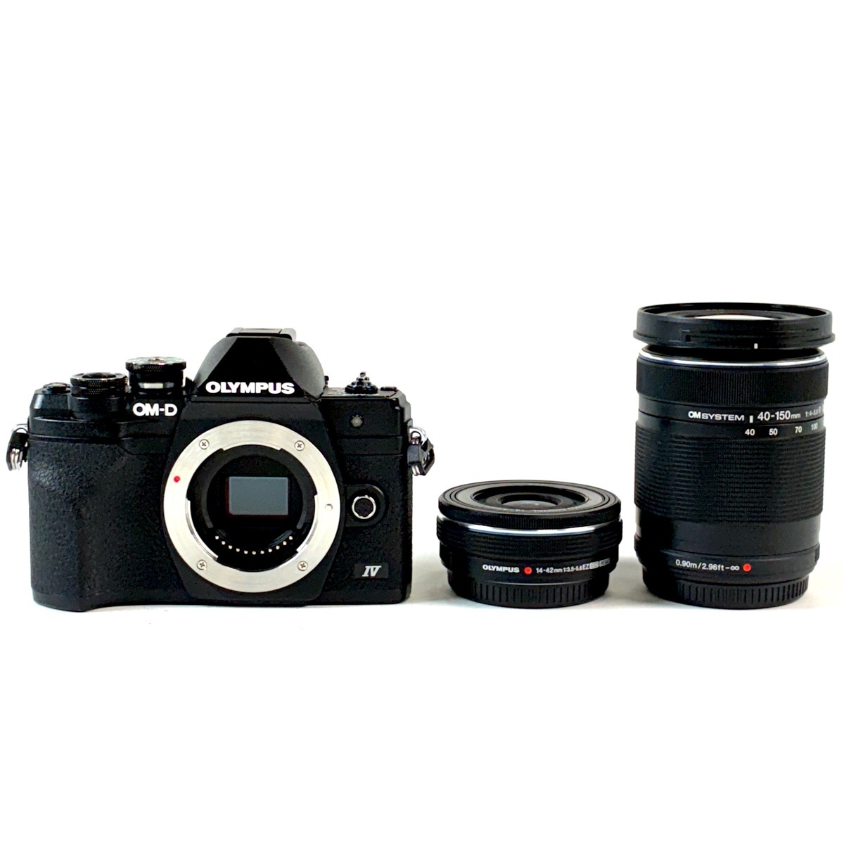【1円】 オリンパス OLYMPUS OM-D E-M10 Mark IV EZダブルズームキット ブラック デジタル ミラーレス 一眼カメラ 【中古】拍卖