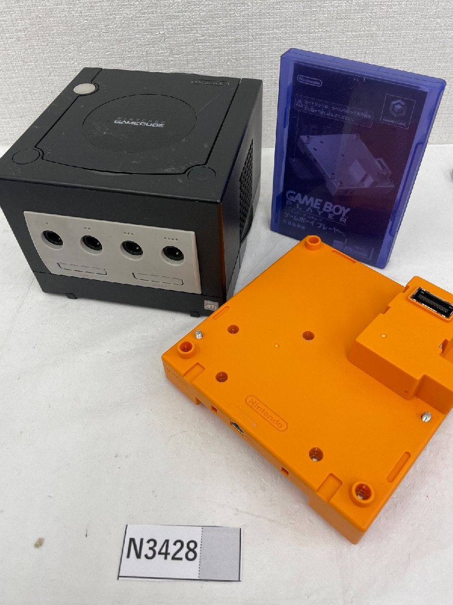 【1円~】【ジャンク品/読み込み確認済み】Nintendo GAMECUBE 本体 ブラック GBプレイヤー&スタートアップディスク付き 任天堂 91-N3428拍卖
