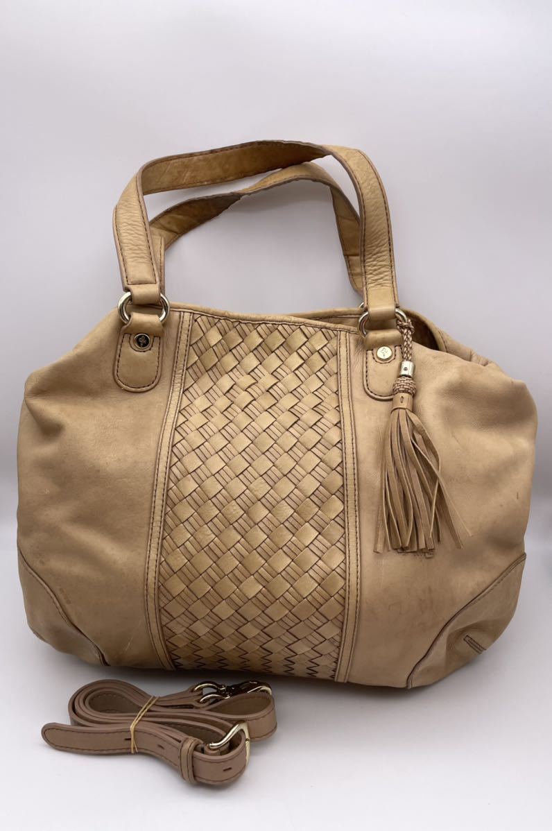 Cole Haan コールハーン 大容量 2WAY レザーバッグ拍卖