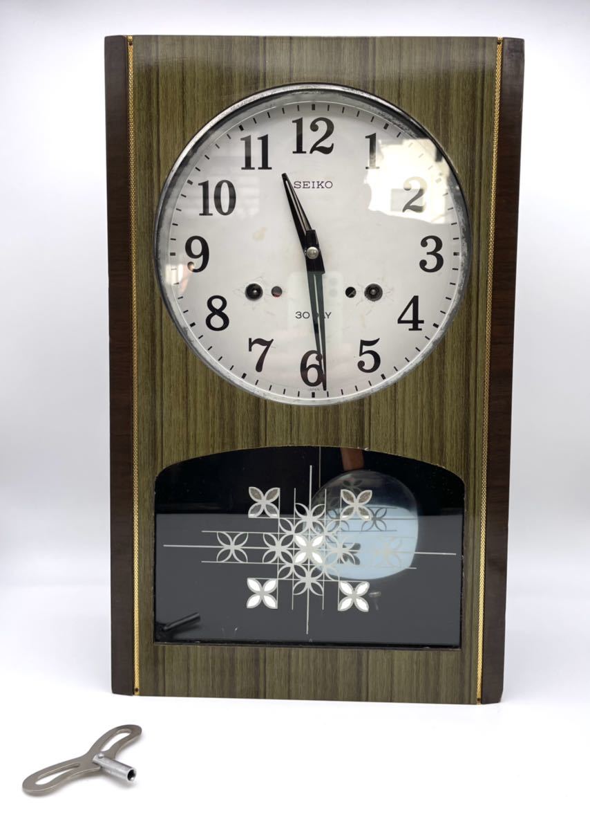 昭和レトロ SEIKO セイコー 1ヶ月巻掛時計拍卖