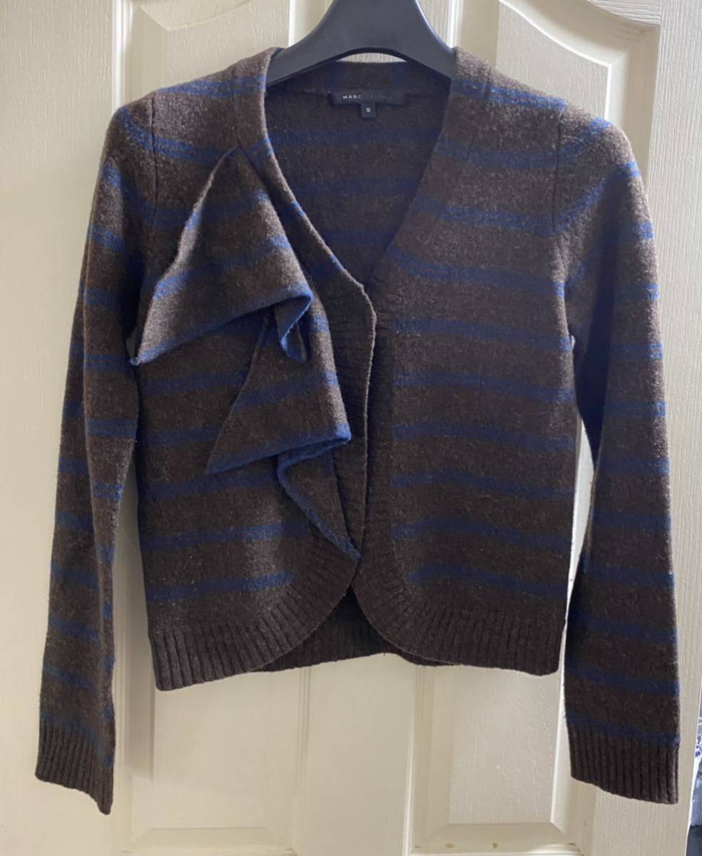 1303☆MARC JACOBS☆茶色ニットカーディガン☆サイズS中古拍卖