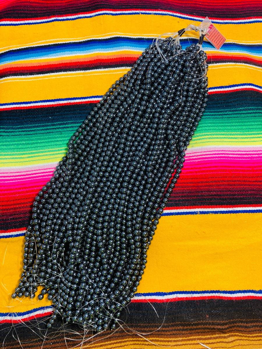 8mm玉ヘマタイトビーズの40cm1連売り拍卖