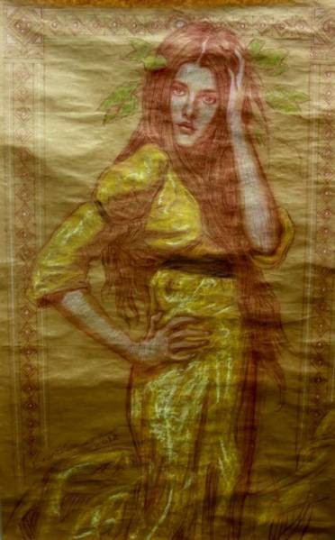 ☆☆☆☆☆パステル画 可愛らしい人 「ミニョン」 C拍卖