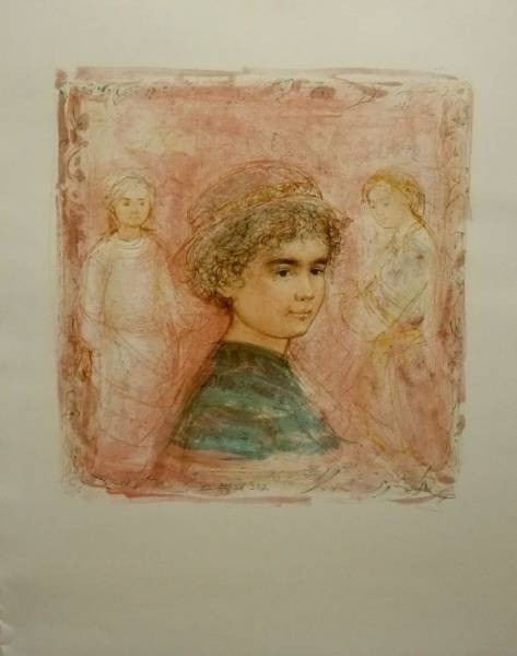 ☆☆☆アメリカの心と良心 エドナ・ハイベル 直筆サイン リトグラフ 「マタイ」拍卖