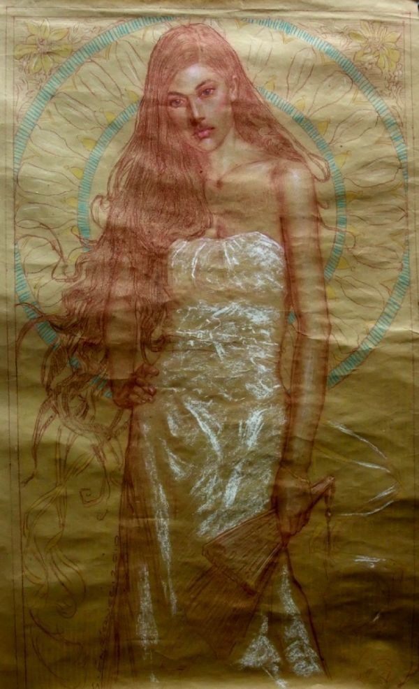 ☆☆☆☆☆色鉛筆画 高貴な香り 「素描」  C拍卖