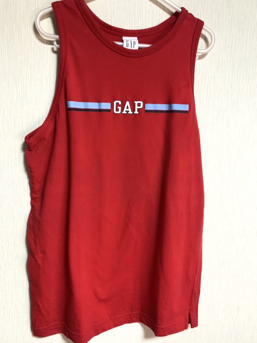 【ギャップ】シンプルロゴ赤タンクトップ♪~M~GAP拍卖