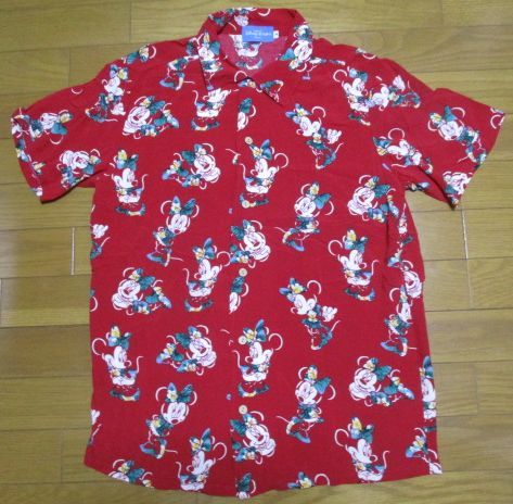 正規品 ミニーマウス 赤 アロハシャツ Mサイズ TOKYO Disney RESORT 総柄拍卖
