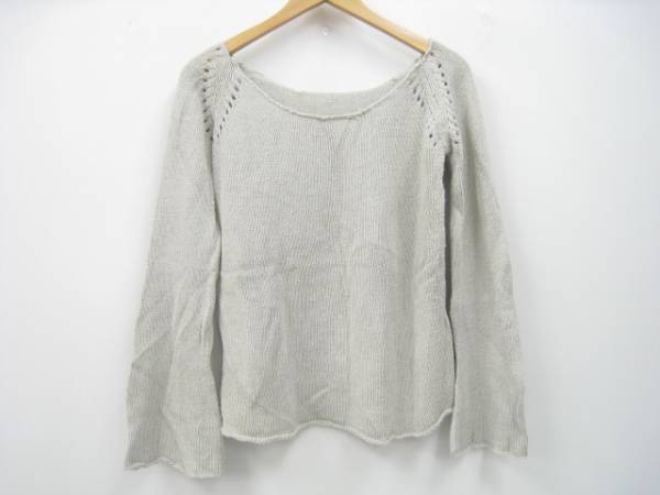 cher shore シェルショア シルク混 ニットトップス グレー系拍卖