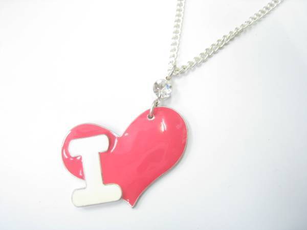 H&M エイチアンドエム I LOVE アイラブ ハートネックレス ペンダント ストーン拍卖