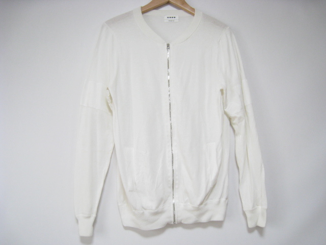 PLST プラステ 上着 ニット 長袖 ジップアップ 白 ホワイト Sサイズ シンプル拍卖