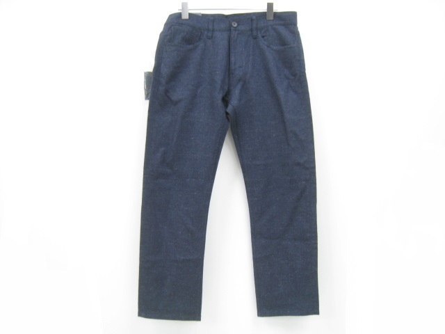 ユナイテッドアローズ GREEN LABEL RELAXING グリーンレーベルリラクシング BALLIS ウール リネン 825 テーパードパンツ ネイビー Mサイズ拍卖