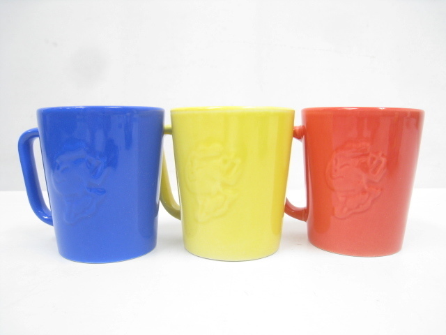 佐川急便 無事故・無違反 達成記念 マグカップ 青黄赤 3色 セット 飛脚くん拍卖