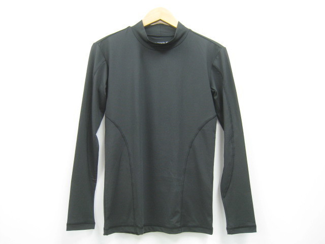 GU sports ジーユースポーツ モックネック 長袖 トレーニングウエア 黒 ブラック サイズS メンズ拍卖