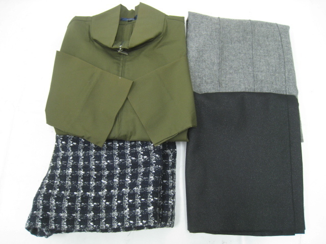 ROPE ロペ / ロペピクニック 五分袖ジップジャケット M/ツイードショートパンツ 36 / ラメスカート 60 / ウールスカート 60 / 計4点セット拍卖