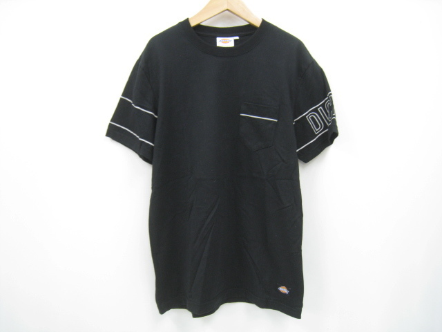 Dickies ディッキーズ 171M30WD18 袖ロゴ 胸ポケット付き コットン 半袖 Tシャツ ブラック 黒 Mサイズ拍卖