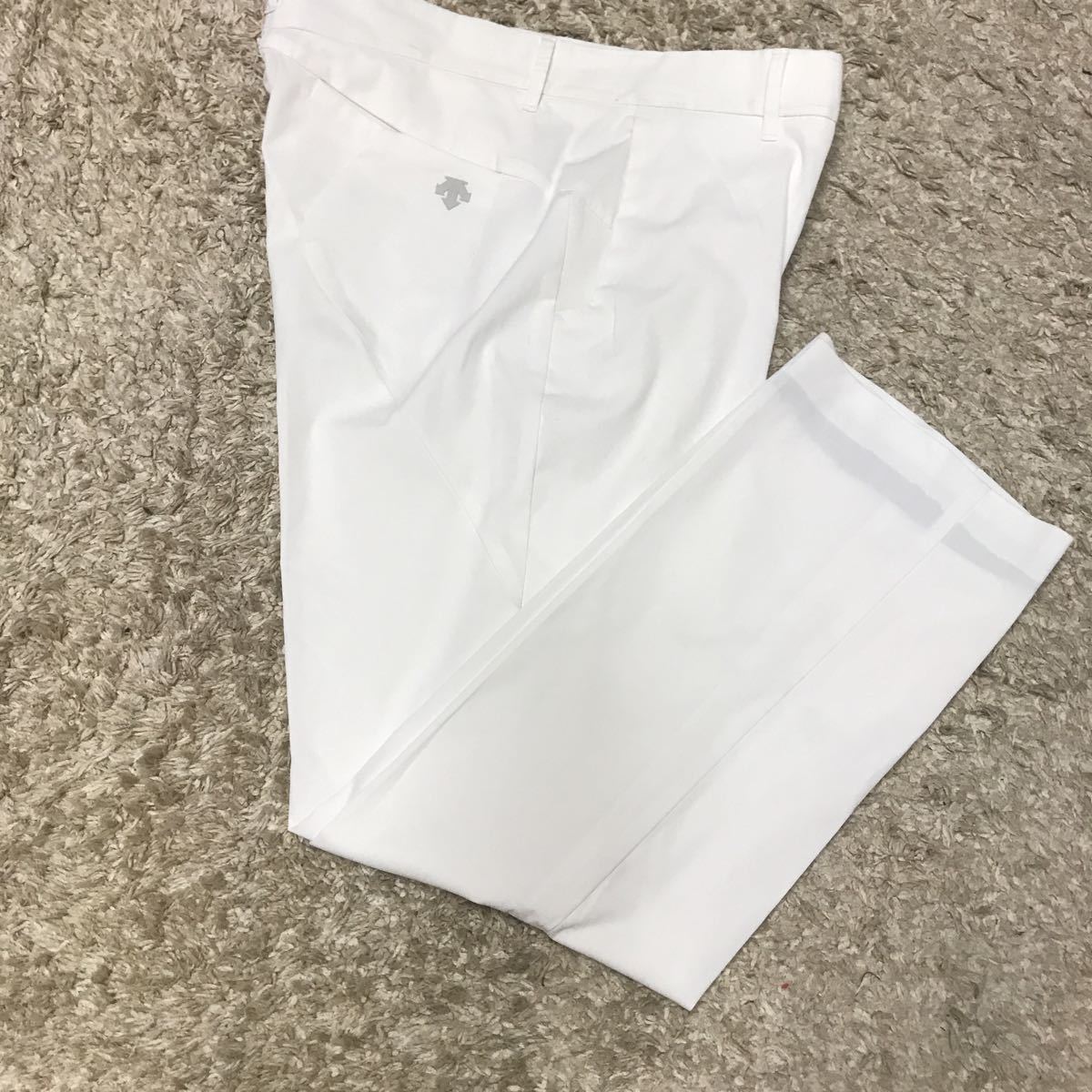 超お値打ち出品 超大き目サイズ DESCENTE Men's ストレッチゴルフパンツ ホワイト W96cm usedほぼ新品拍卖