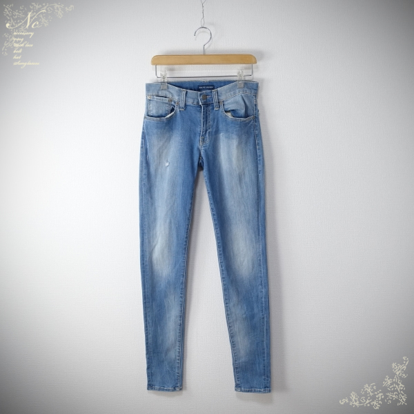 USED*RALPH LAUREN/ラルフローレン/28/ダメージデザイン スキニーデニム/ジーンズパンツ/S~M相当拍卖