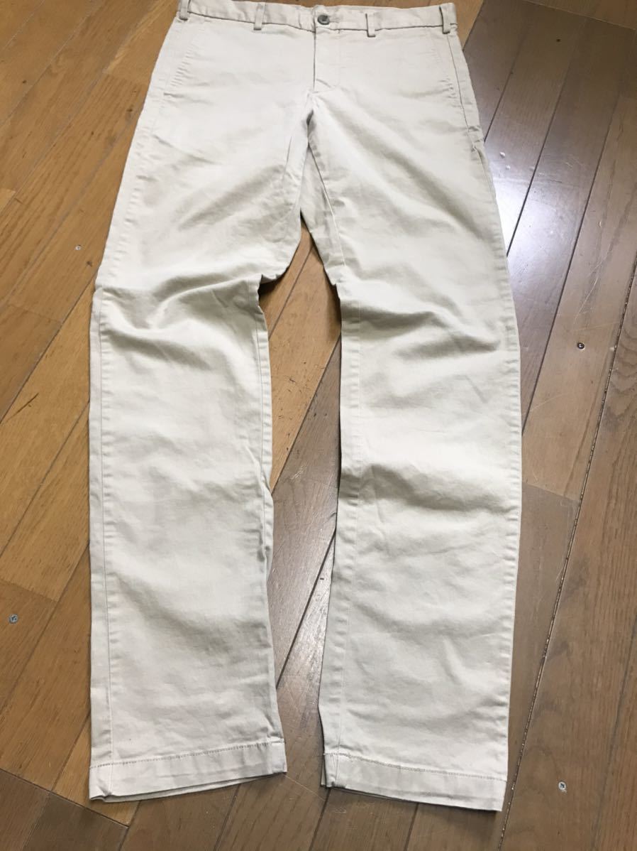 GJ1 UNIQLO コットンパンツ ユニクロ チノパン 79センチ 伸縮性パンツ ベトナム製拍卖