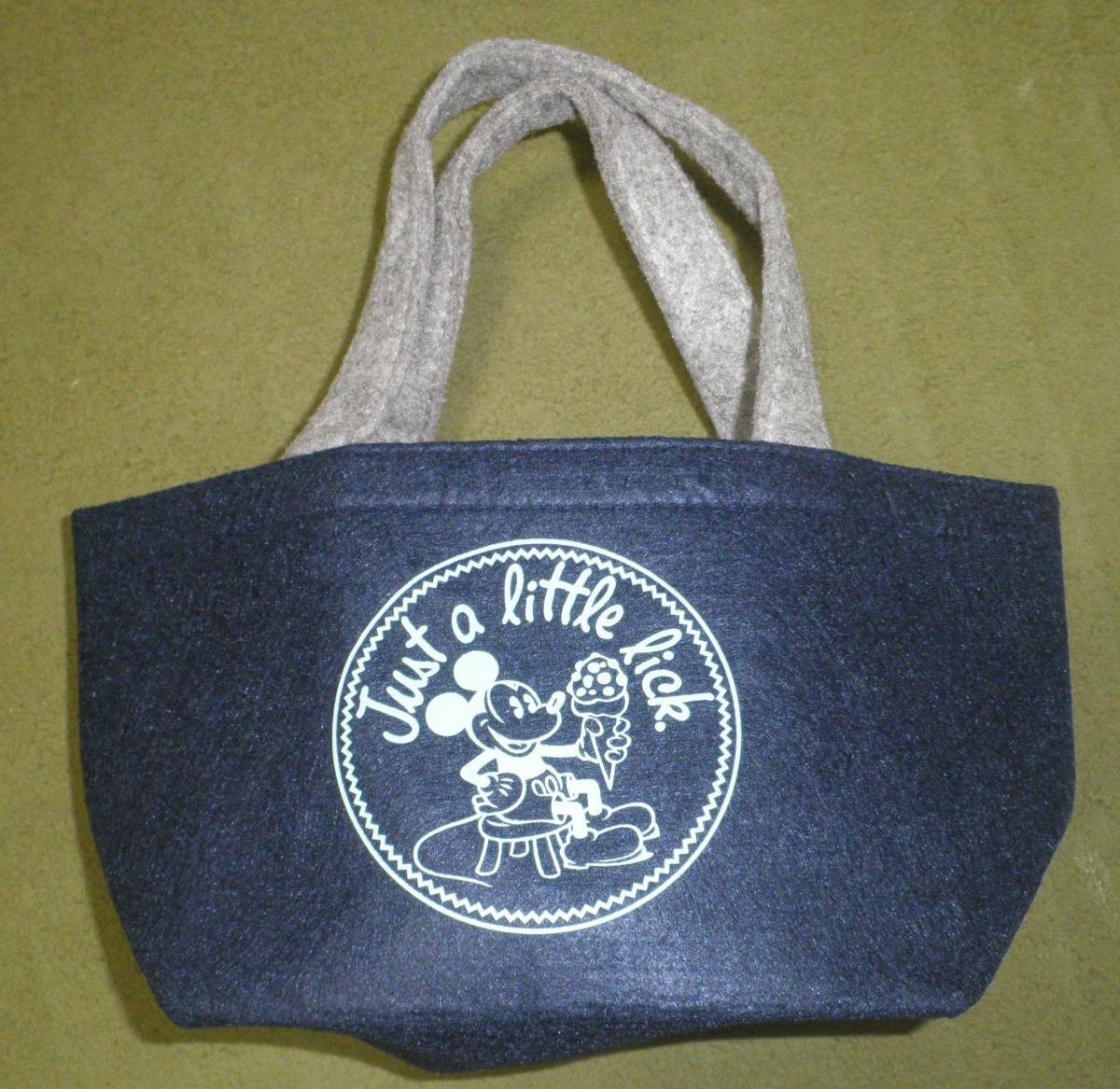 ディズニー ミッキーマウス フェルト ランチトートバッグ お弁当袋拍卖