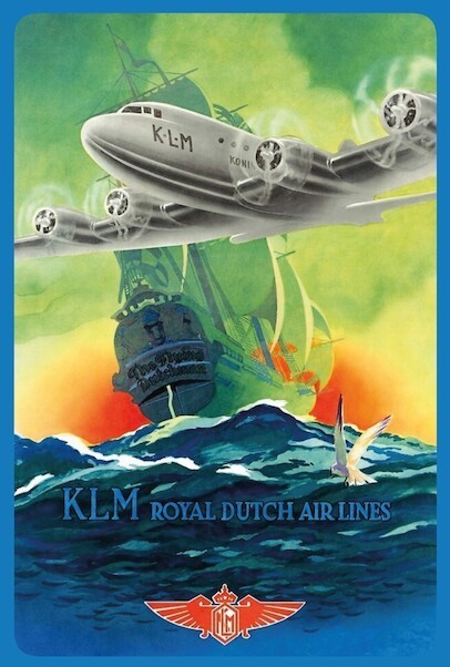 メタルサインプレート KLM DC-4 De Vliegende Hollander 拍卖