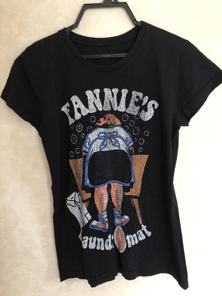 USED・レディース・半袖Tシャツ・MADE IN USA・サイズM・ブラック・150円拍卖