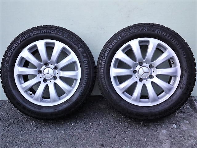 EURO FORSCH 16インチ 7J +37 5H112社外アルミ 225/55R16 スタッドレスコンチネンタルバイキング3 BENZ W140 W220 W211 W212 SL AUDI A4 A6拍卖