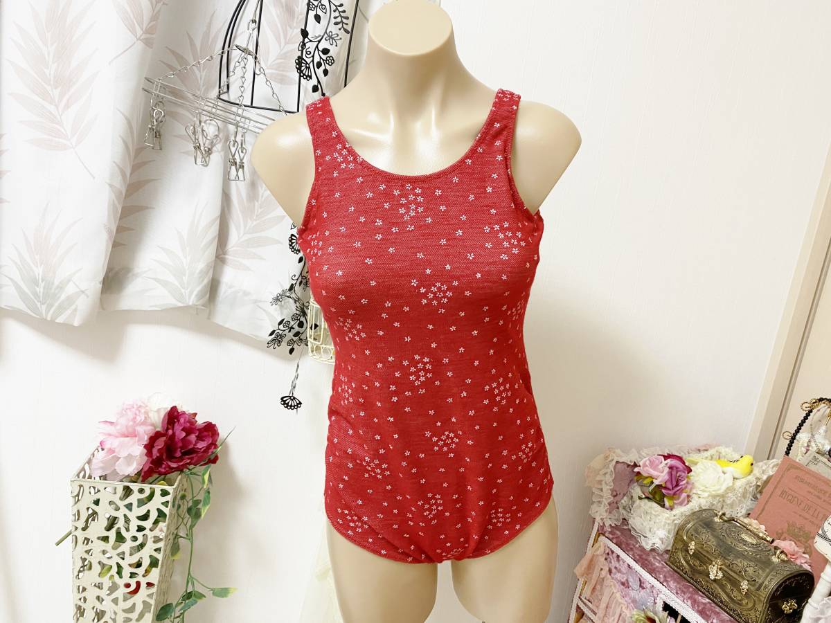 ●レディス水着 マタニティM●クロスプラス*日本製/前面やわらか裏地*ワンピース水着:赤拍卖