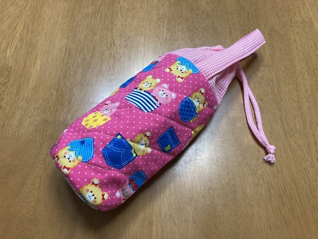 SALE ! ハンドメイド☆ペットボトルケース カバー(7)☆水筒・500ml・ピンク・くま拍卖