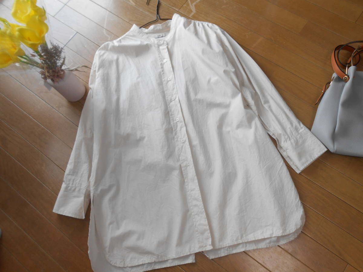 mystic/ミスティック/バックスリットロングシャツ/F/クリーム色/ウエストマーク 抜け感 スリット拍卖