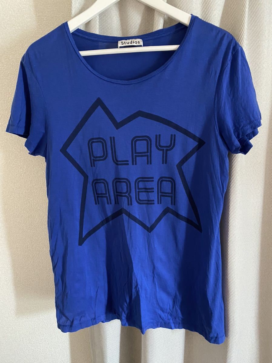 ★Acne アクネ Tシャツ 美品 ブルー拍卖