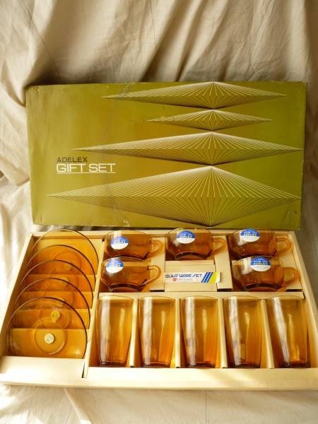 アデリア/紅茶セット/ティーカップ&ソーサー/アンバー/レトロ拍卖