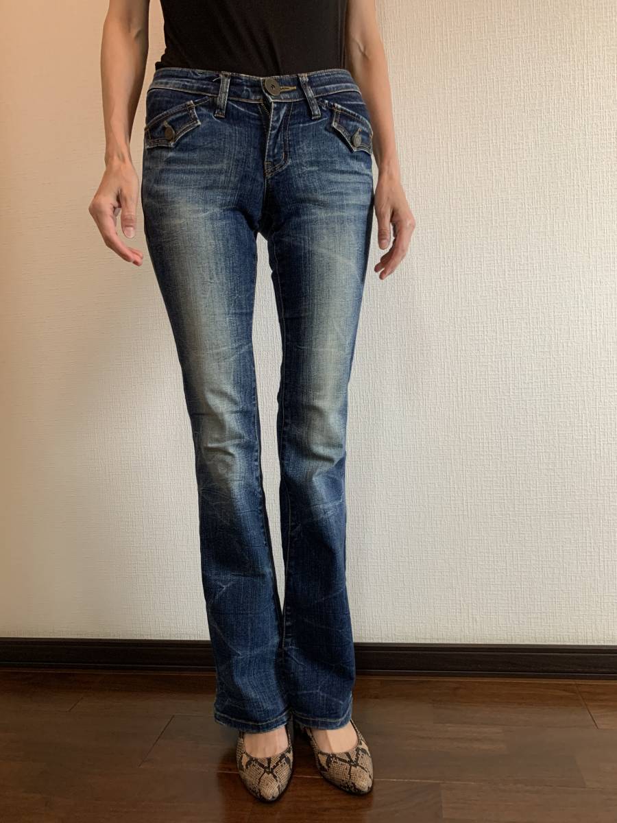 おまとめ割あり!MARAXIAスリムブーツカットデニム25拍卖