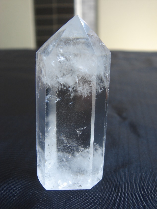 ☆希少,高透明,天然白水晶クリスタル六角柱パワーストーン置物4☆拍卖