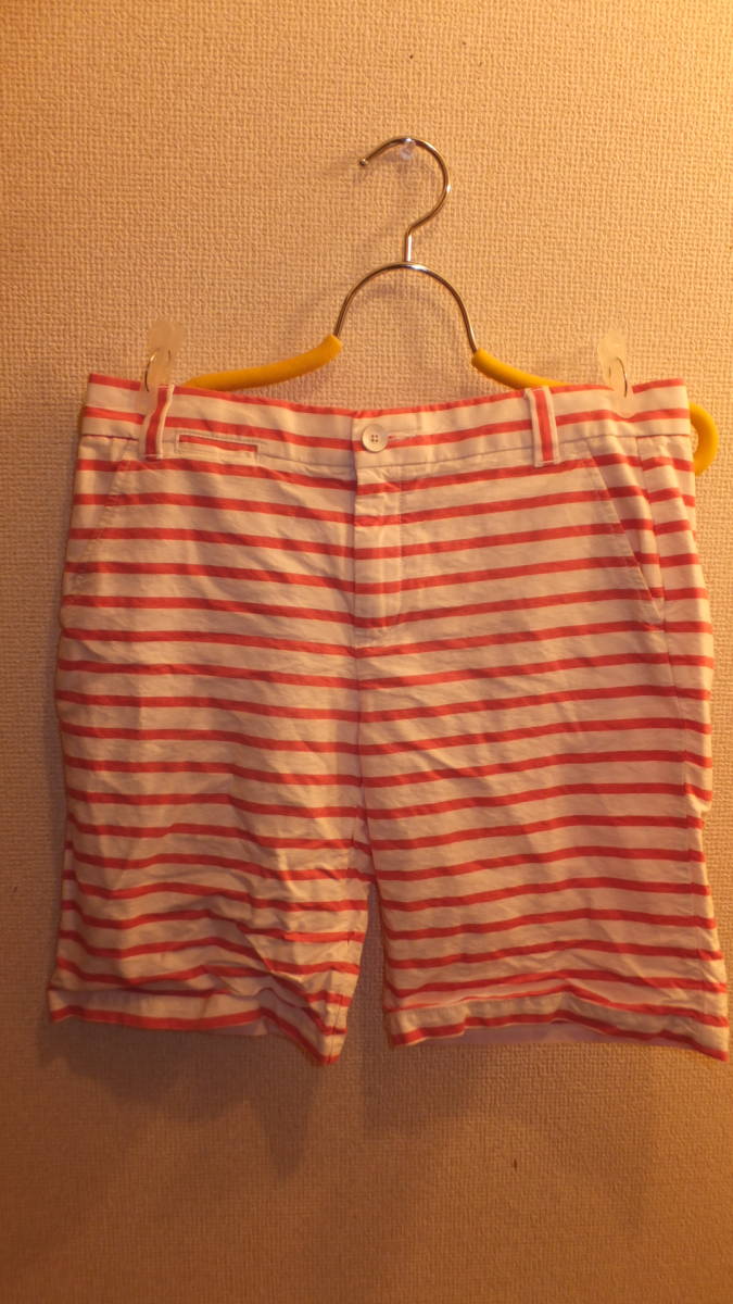 ★GAP★KHAKIS By Gap Ladies Pants Size02 ギャップレディースショートパンツ サイズ02 USED IN JAPAN しましま ストライプ拍卖