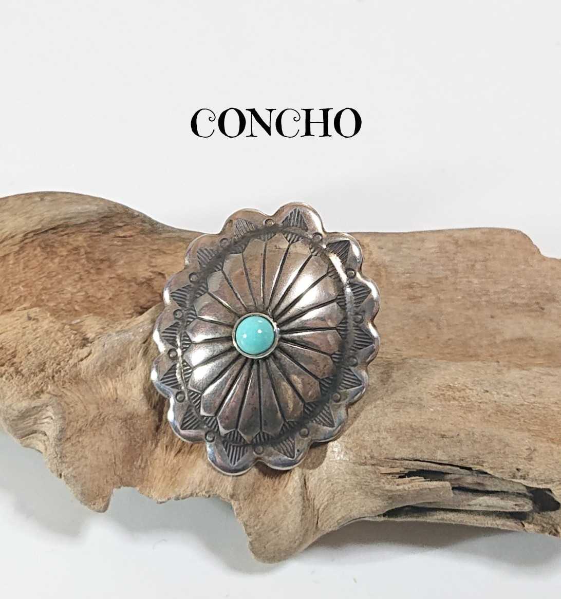 3939 BRASS ターコイズ ミニ ブラスコンチョ 真鍮 ループ 楕円 オーバル パーツ ボタン タガネ インディアン サンバースト太陽 お洒落拍卖